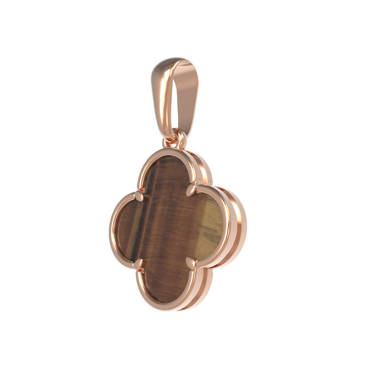 Подвеска из золота c тигровым глазом