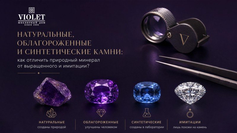 Натуральные, облагороженные и синтетические камни: как отличить природный минерал от выращенного и имитации?
