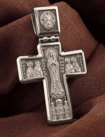 Крест из белого золота 585 пробы