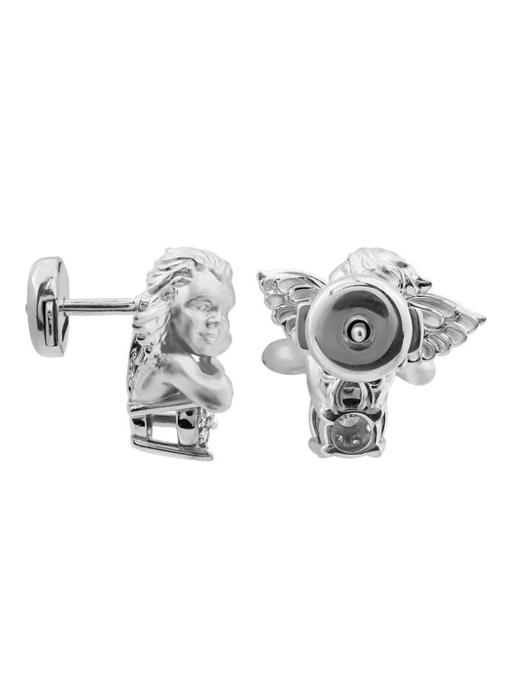 Серьги из белого золота c бриллиантами