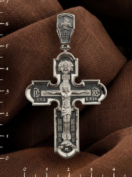 Крест из белого золота