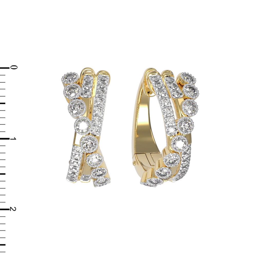 Серьги из лимонного золота c бриллиантами