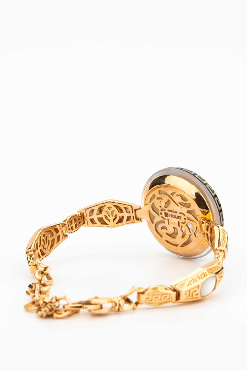 Браслет из золота c эмалью и перламутром