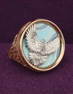 Кольцо из золота 585 пробы c эмалью
