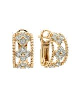 Серьги из золота 585 пробы c бриллиантами