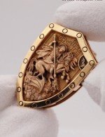 Образок из золота 585 пробы c деревом груши