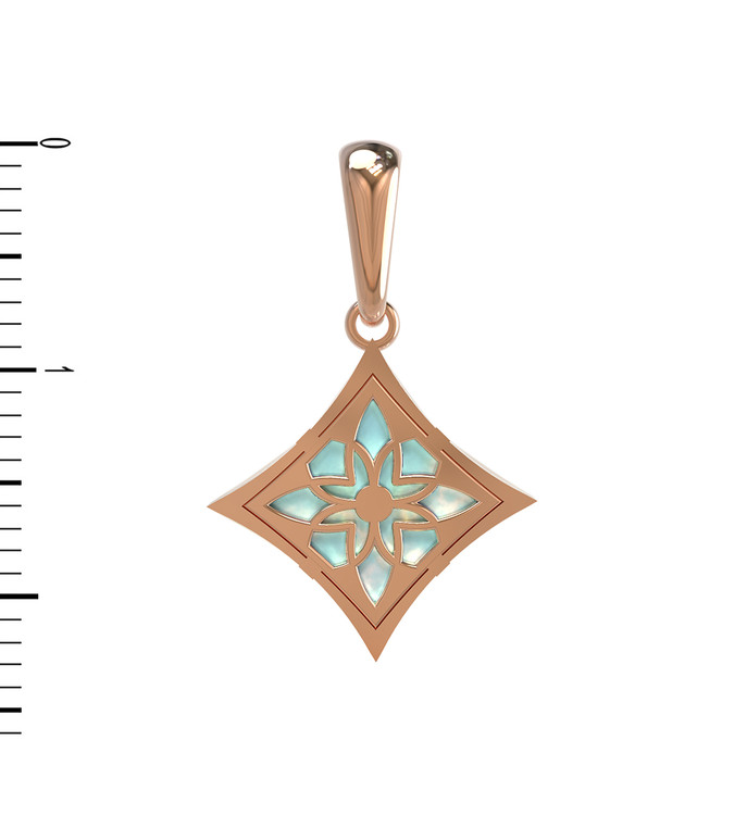 Подвеска из золота c бирюзой