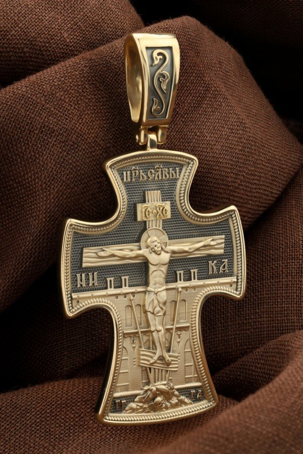 Крест из лимонного золота