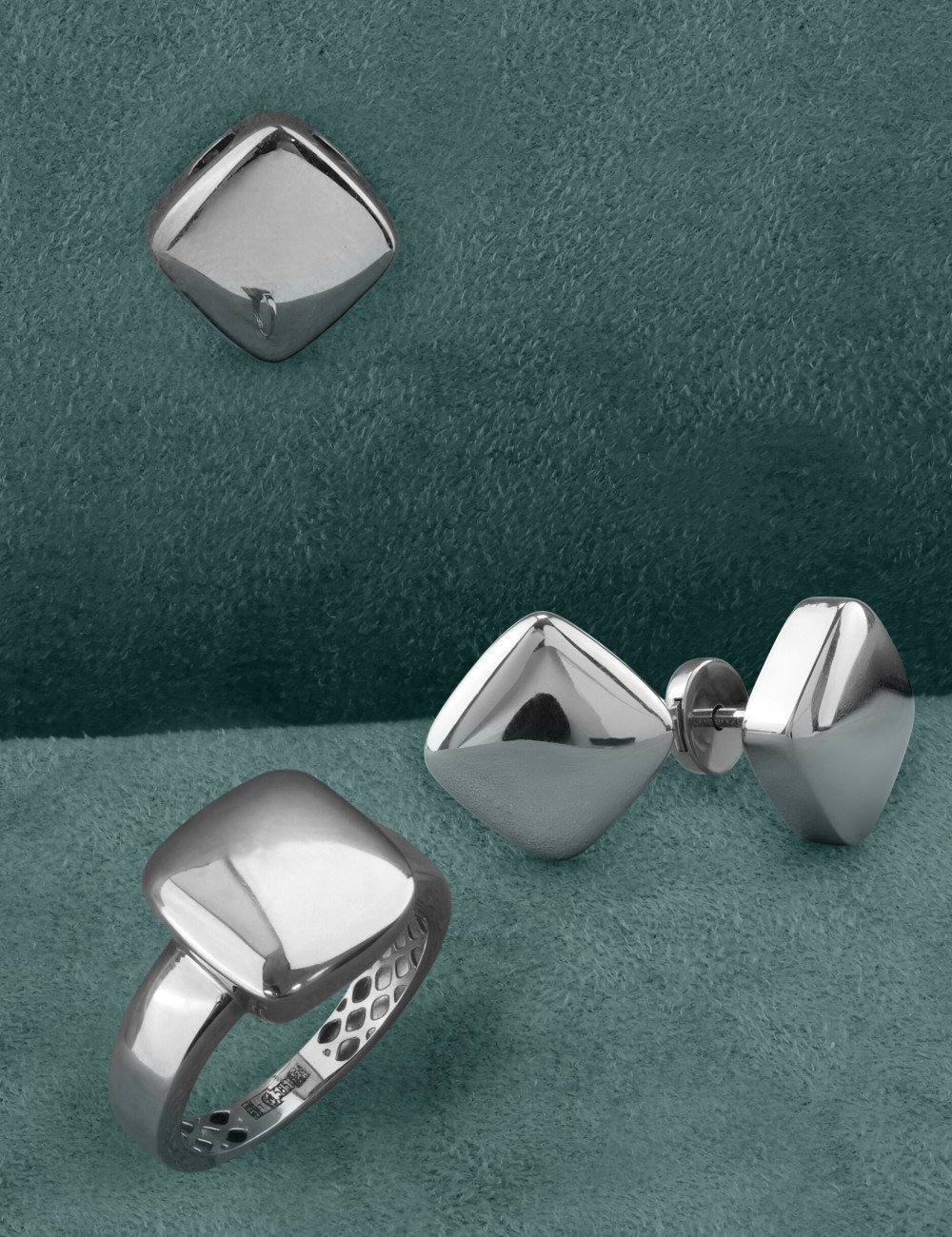 Серьги из белого золота 585 пробы