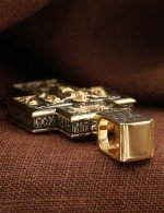 Крест из лимонного золота 585 пробы