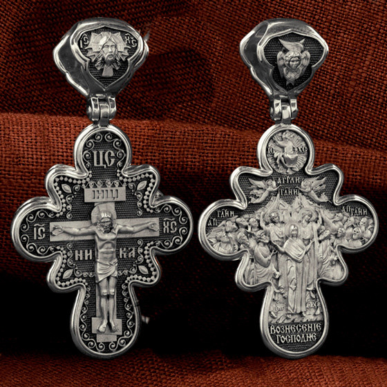 Крест из белого золота