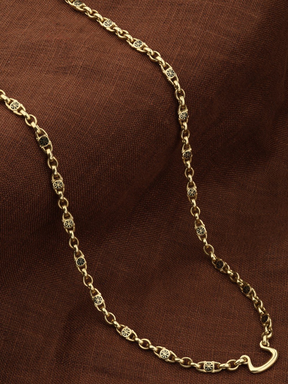 Цепь из лимонного золота c эмалью