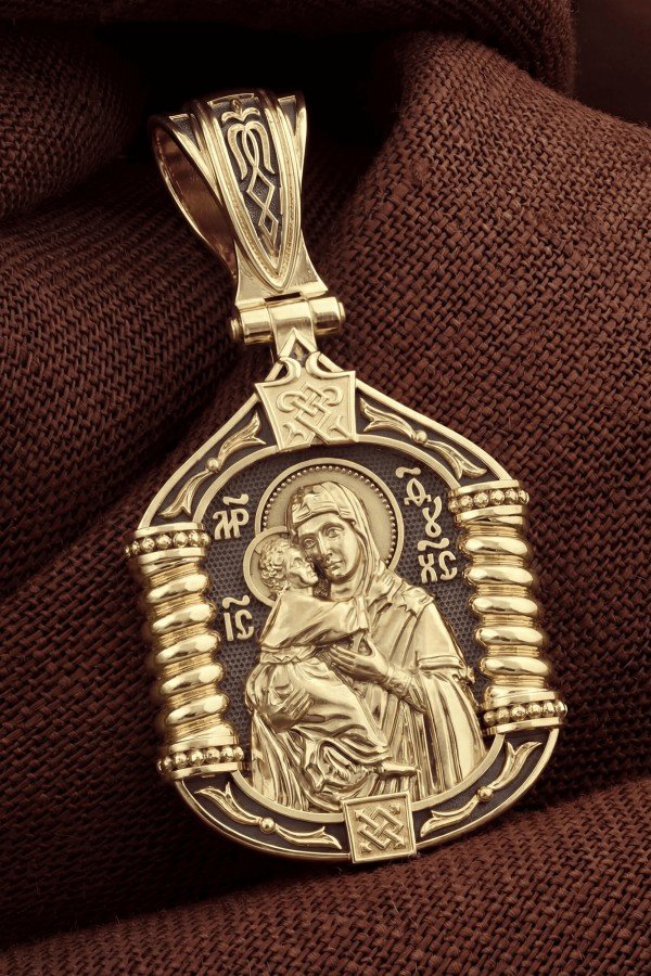Образок из лимонного золота 585 пробы