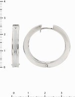 Серьги из белого золота 585 пробы c рубином