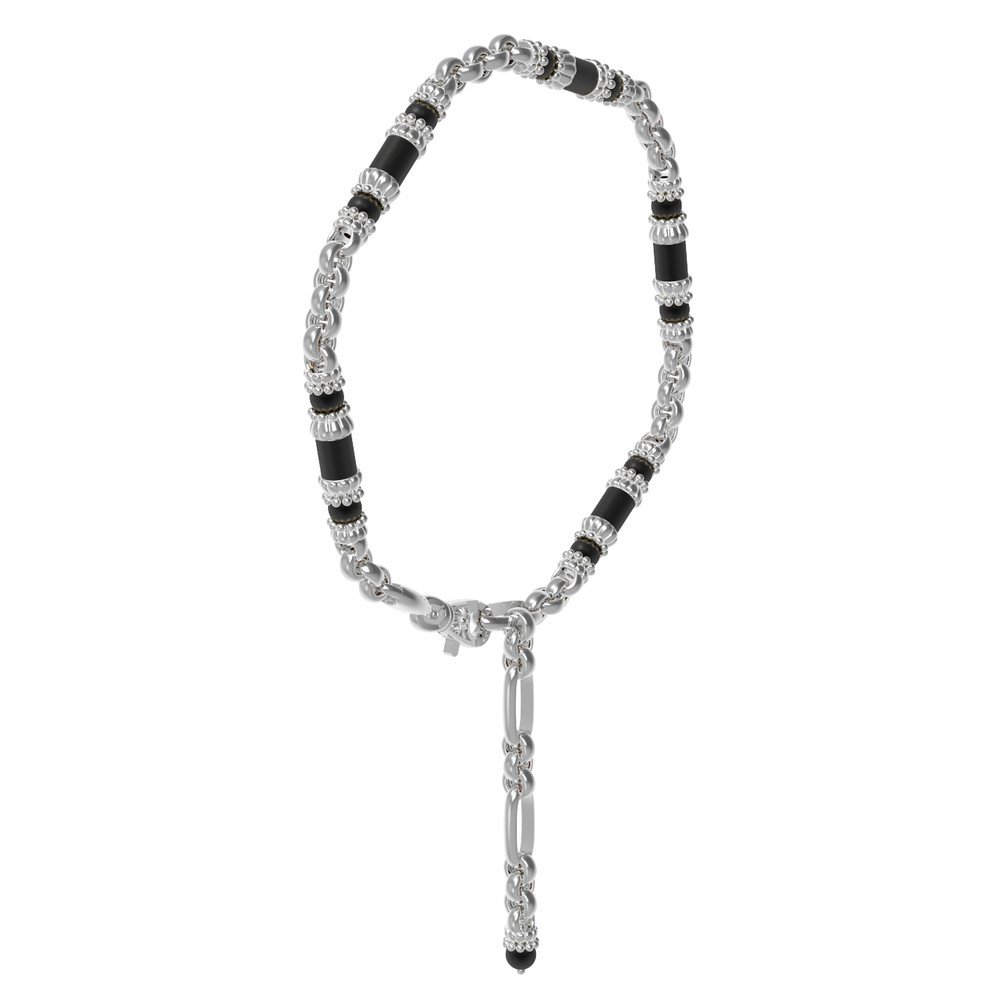 Браслет из белого золота c ониксом