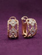 Серьги из золота 585 пробы c бриллиантами