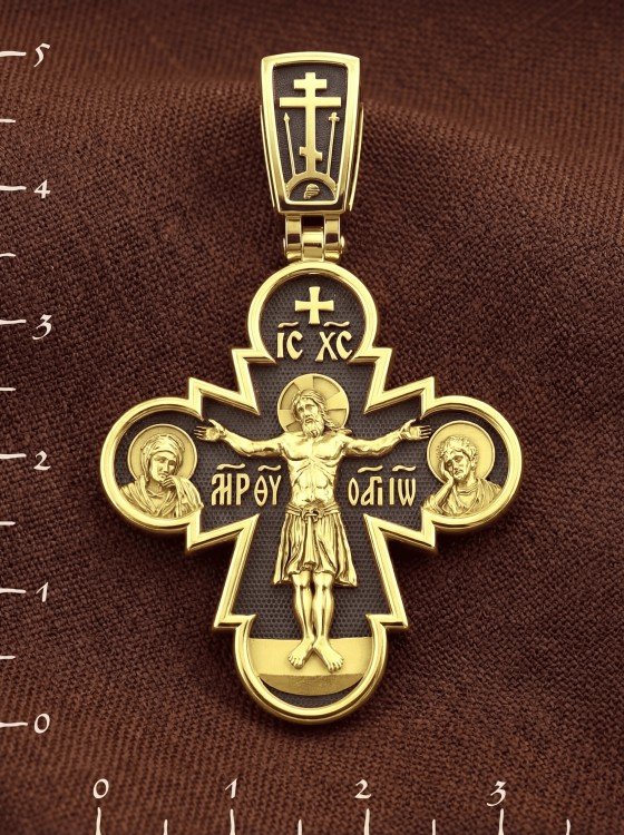 Крест из лимонного золота