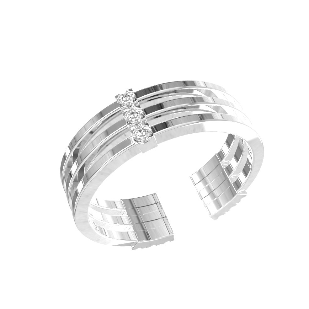 Кольцо из белого золота c бриллиантами