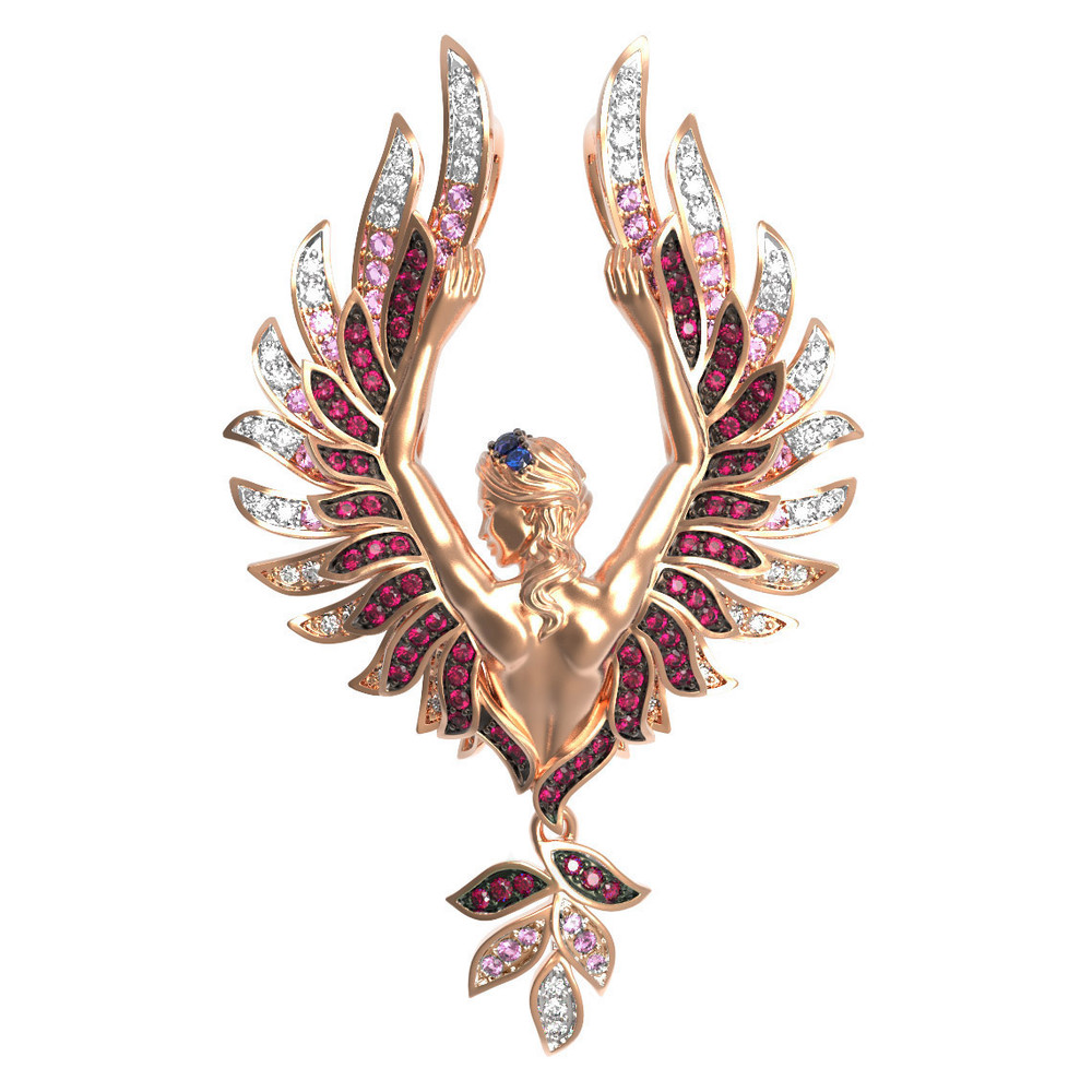 Подвеска из золота c фианитом