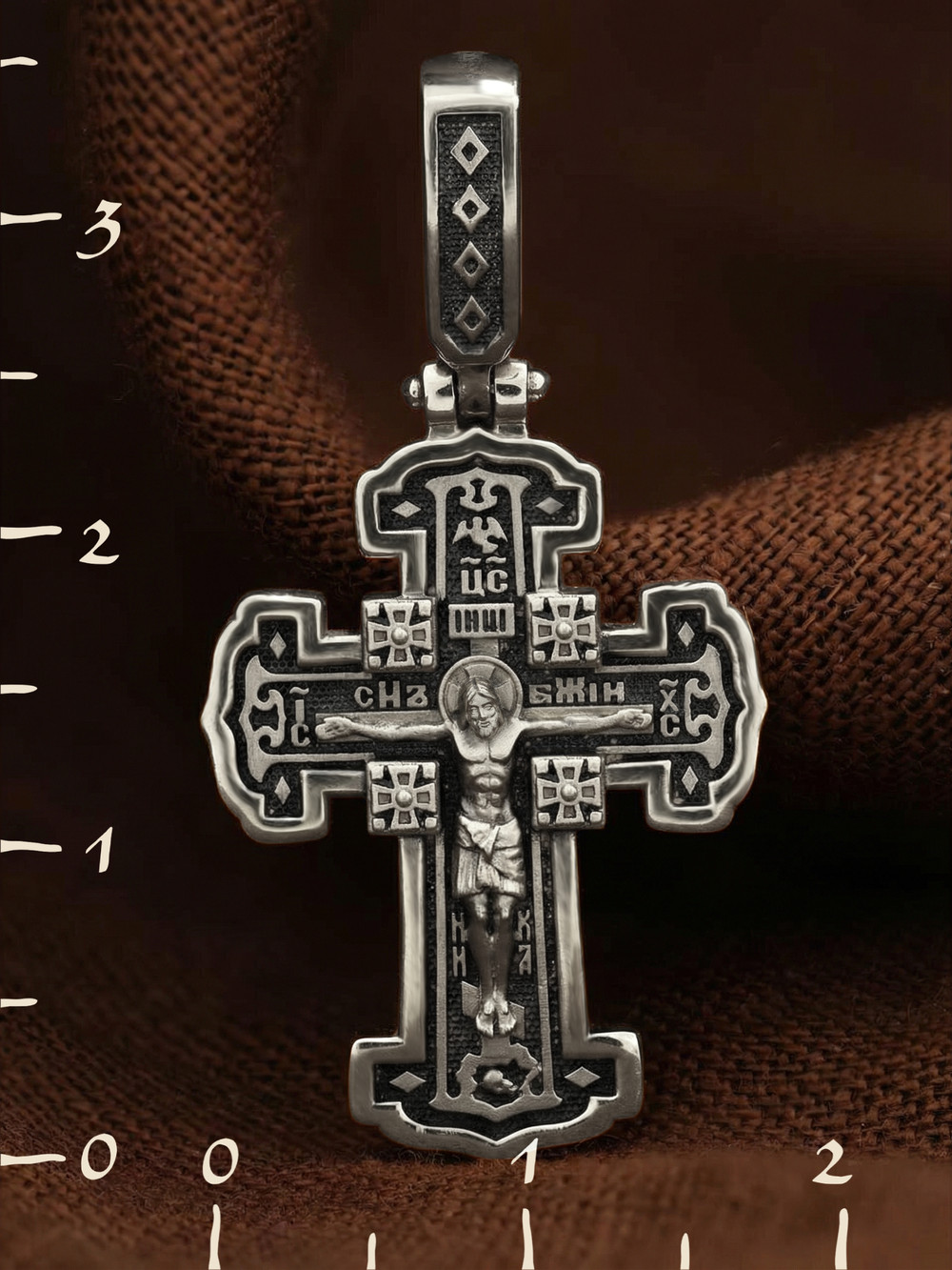 Крест из белого золота