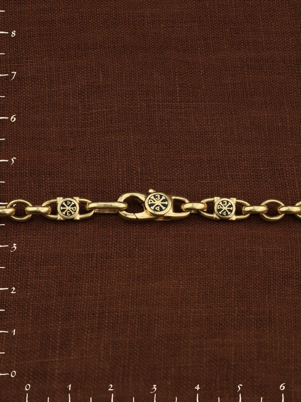 Цепь из лимонного золота c эмалью