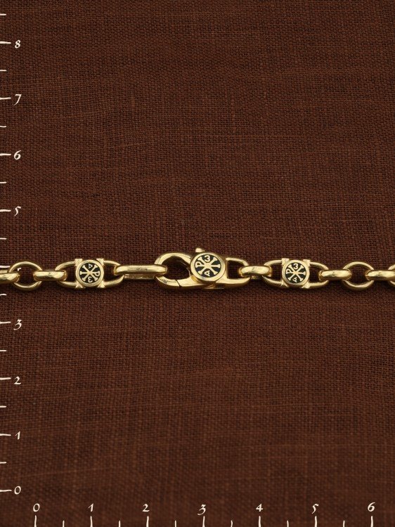 Цепь из лимонного золота c эмалью