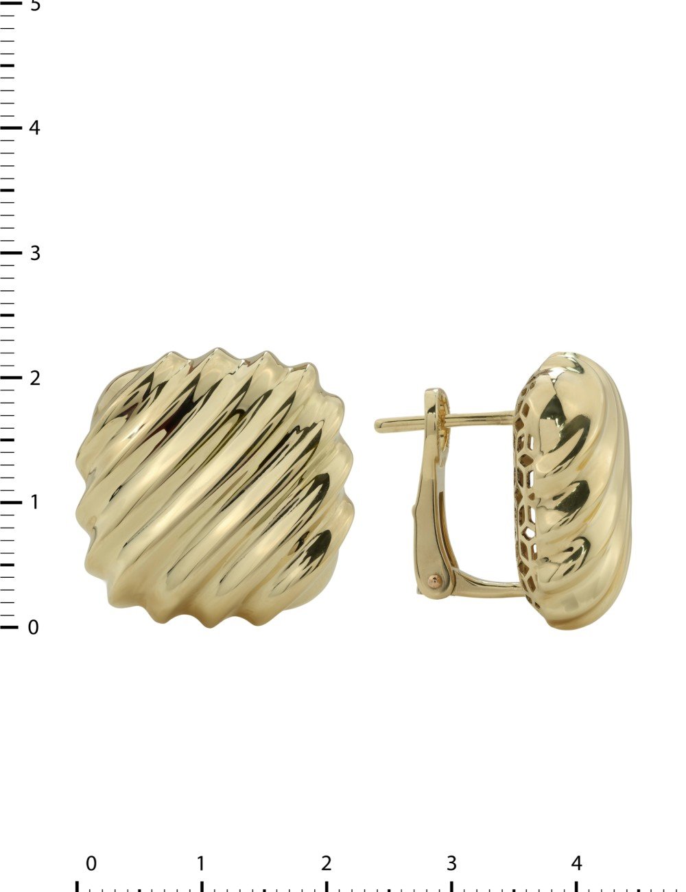 Серьги из лимонного золота 585 пробы