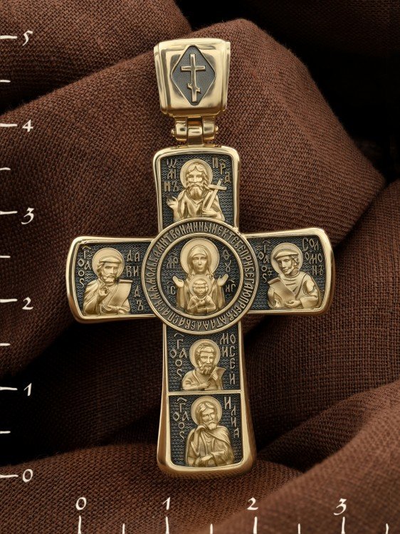 Крест из лимонного золота