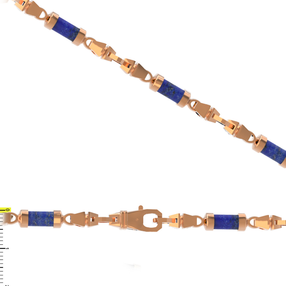 Цепь из золота c лазуритом