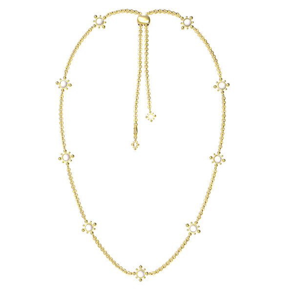 Колье из лимонного золота c агатом