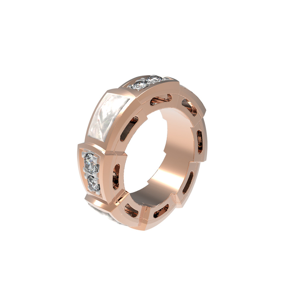 Подвеска из золота c бриллиантами и перламутром