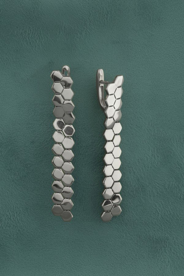 Серьги из белого золота 585 пробы