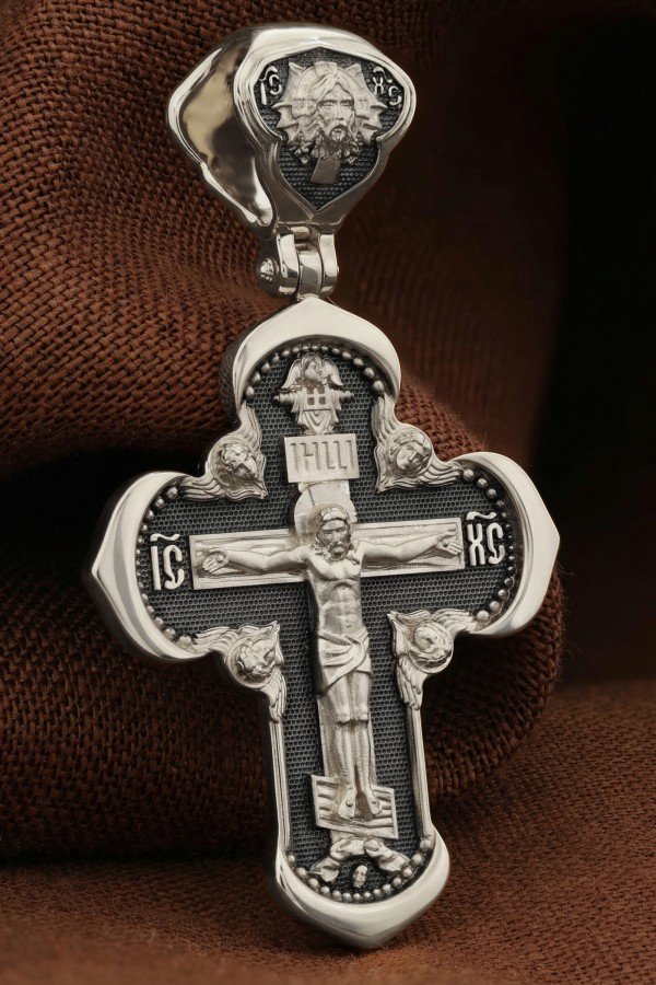 Крест из белого золота