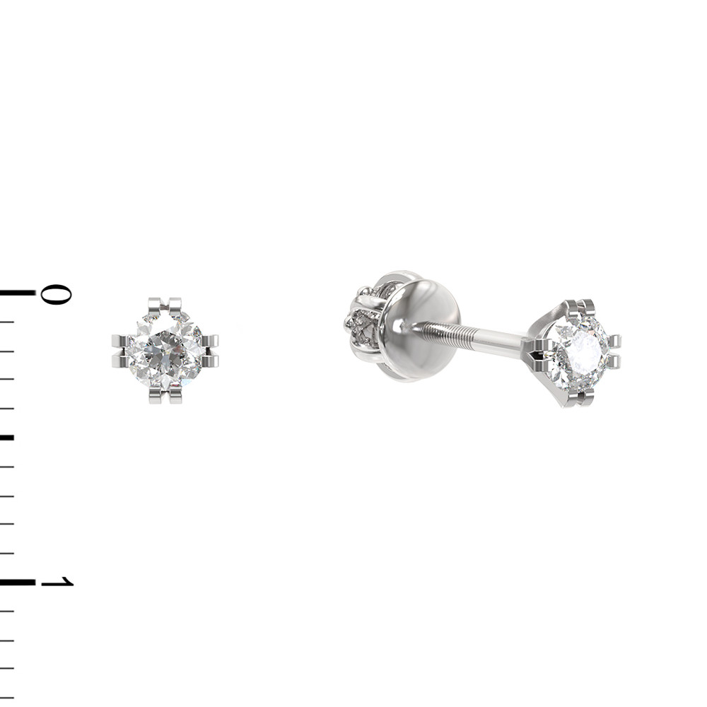 Серьги из белого золота c бриллиантами