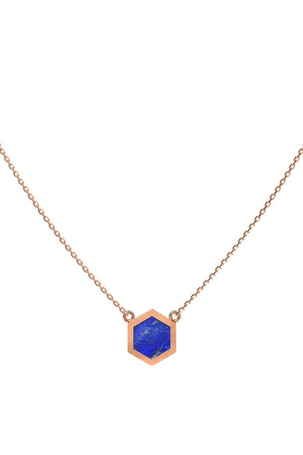 Колье из золота 585 пробы c лазуритом