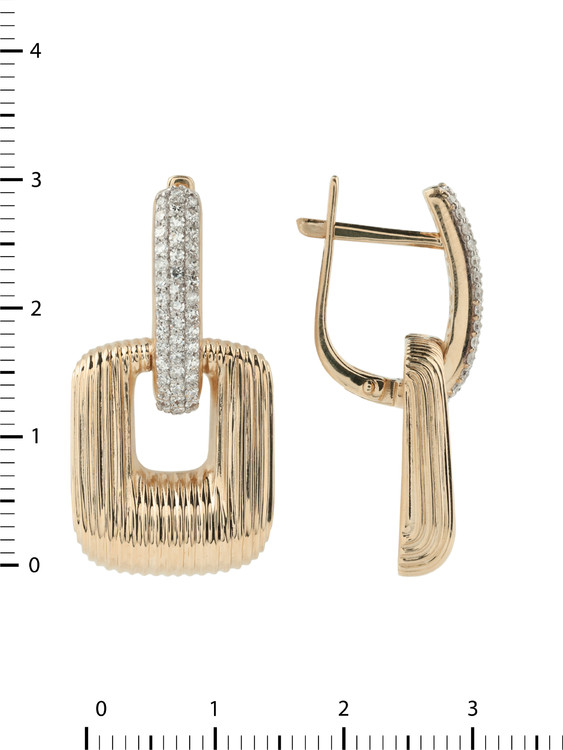 Серьги из золота c бриллиантами