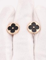 Серьги из золота 585 пробы c ониксом