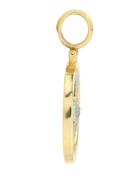 Подвеска из лимонного золота c эмалью