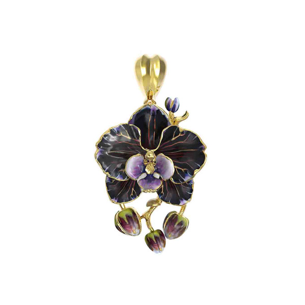 Подвеска из лимонного золота c эмалью