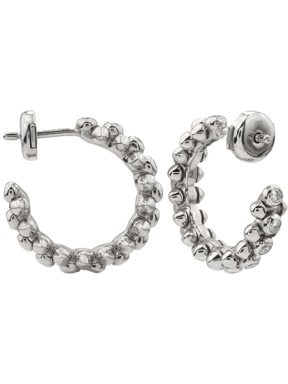 Серьги из белого золота c бриллиантами