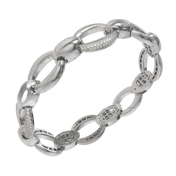 Браслет из белого золота c бриллиантами