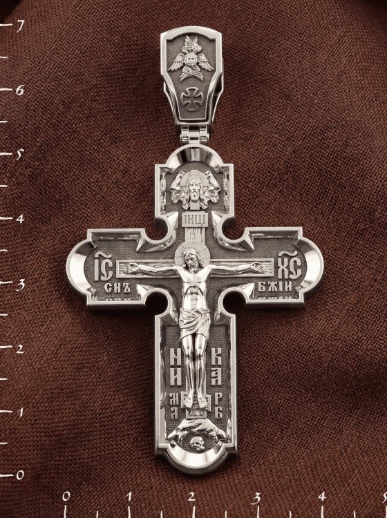 Крест из белого золота