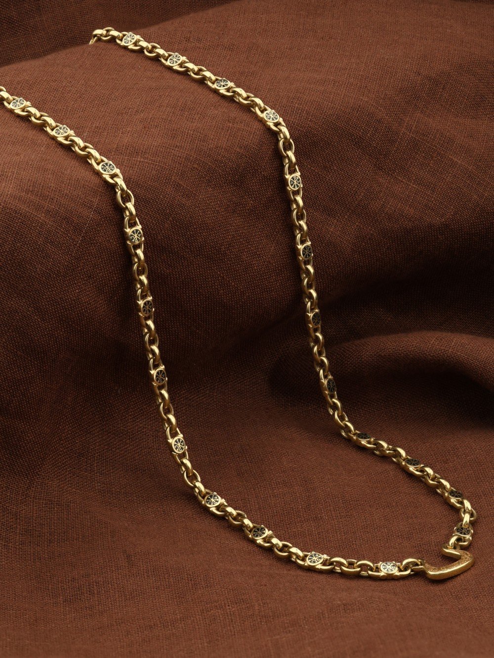 Цепь из лимонного золота c эмалью