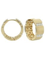 Серьги из лимонного золота 585 пробы c бриллиантами