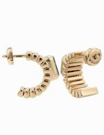 Серьги из золота 585 пробы c малахитом