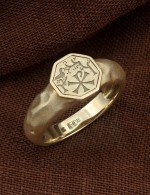 Кольцо из зелёного золота 585 пробы