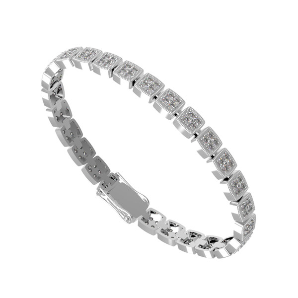 Браслет из белого золота c бриллиантами