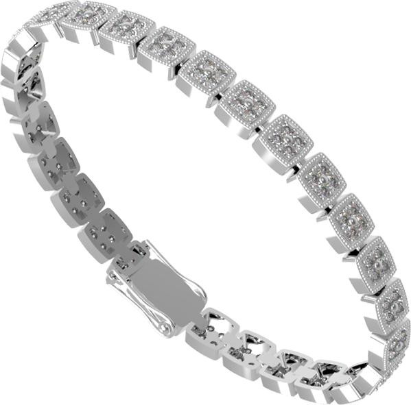 Браслет из белого золота c бриллиантами