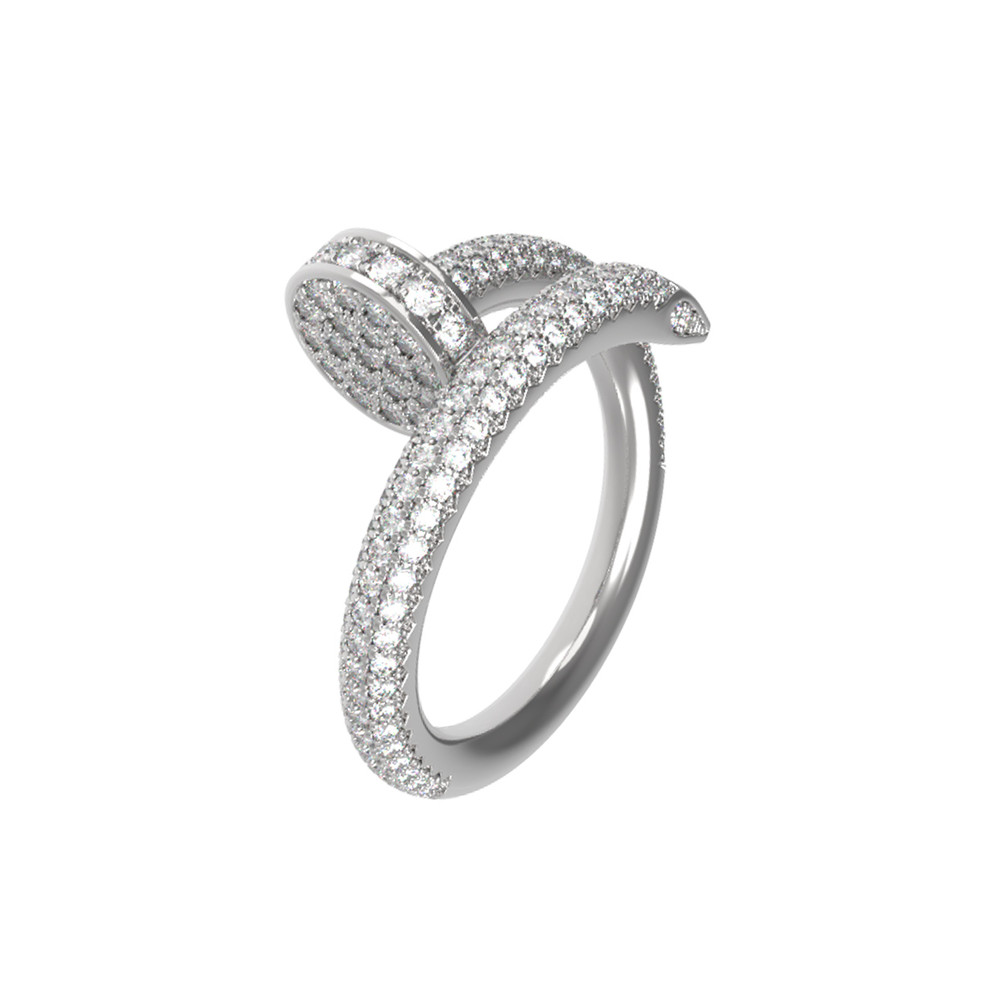 Кольцо из белого золота c бриллиантами