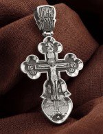 Крест из белого золота 585 пробы